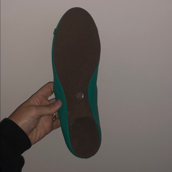 Sea foam Green Tory Burch Flats
